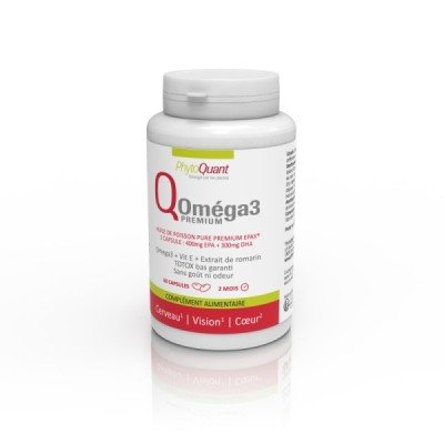 QuantaOmega3 Premium – Oméga‑3 EPA & DHA I Cœur & Cerveau – PhytoQuant