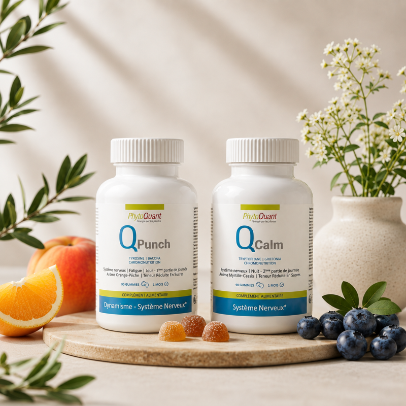 Compléments alimentaires PhytoQuant QPunch et QCalm en gummies
