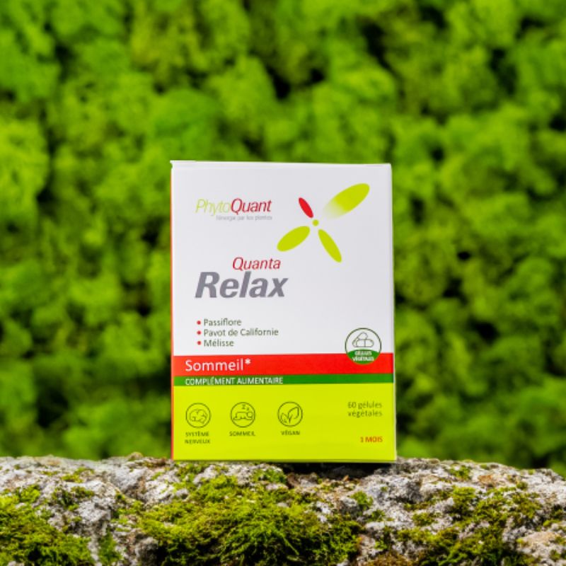 quantarelax phytoquant, le Pavot de Californie, la Passiflore, la Mélisse, l’Aubépine, et le Mélilot pour vous apaiser et relaxer