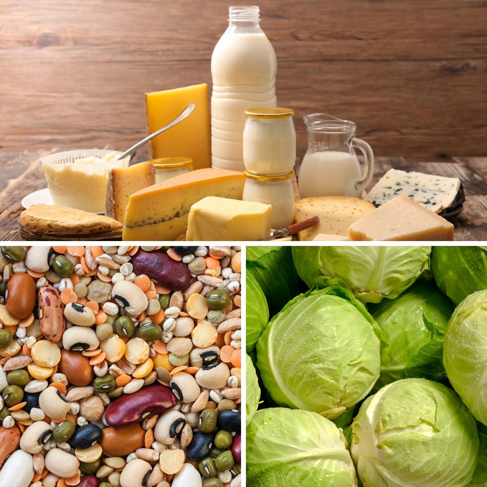 Évitez les aliments fermentescibles en cas des spasmes et ballonnements