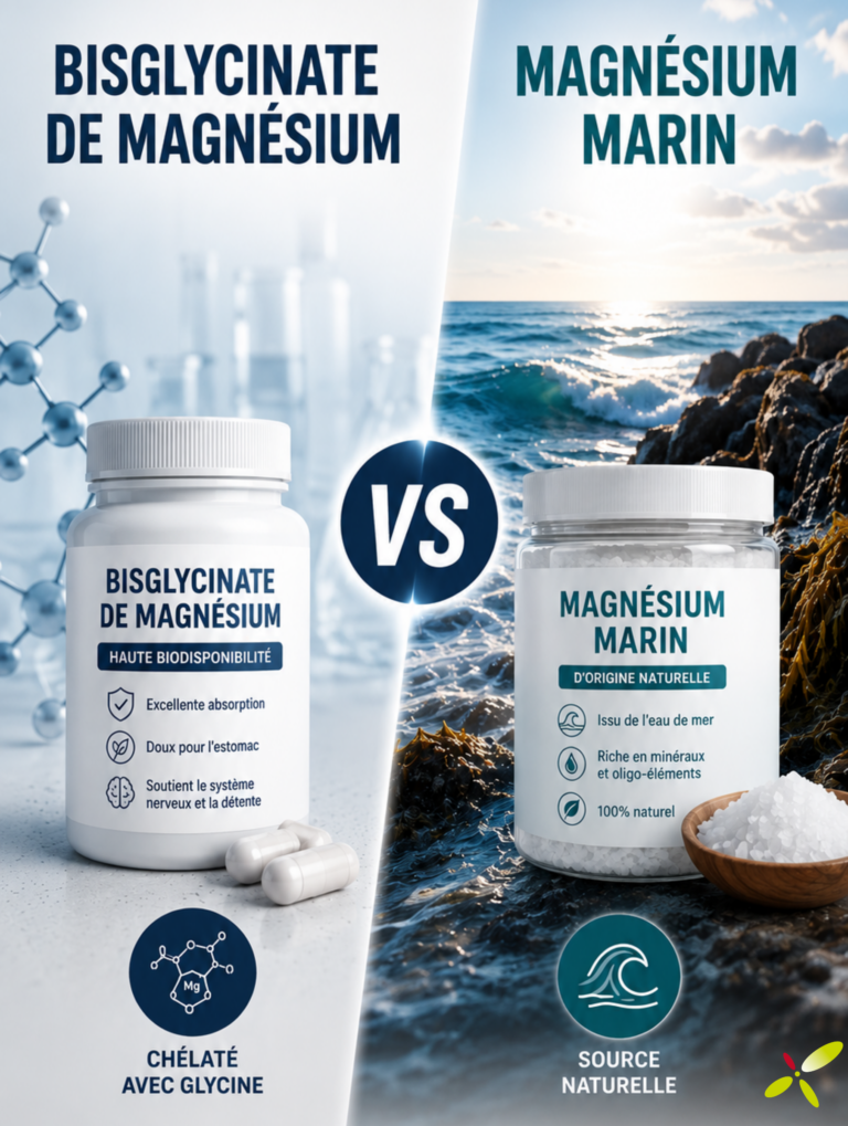 vignette article comparant le Bisglycinate de magnésium et le magnésium marin